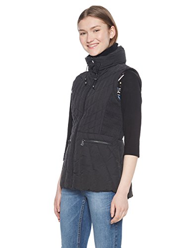 Desigual Padded_Elysian Abrigo, (Negro 2000), 38 (Talla del Fabricante: 36) para Mujer