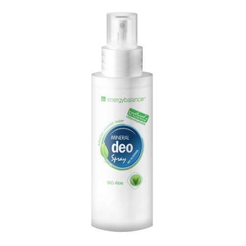 Desodorante de EnergyBalance | cristal aerosol | Aloe vera orgánica | sin alcohol | sin sales de aluminio | sin pruebas con animales | vegano | sin manchas | unisex | 100ml