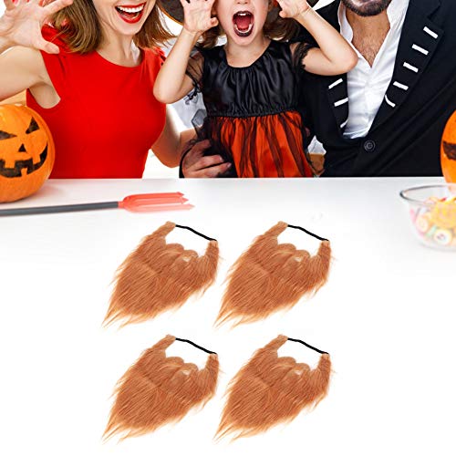 DEWIN Barbas Falsas - Barba de Halloween Barba Navidad Divertido Bigote Falso para Fiesta de Disfraces Suministros de Cosplay Accesorios 4 Piezas