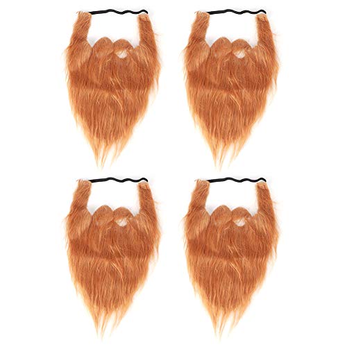 DEWIN Barbas Falsas - Barba de Halloween Barba Navidad Divertido Bigote Falso para Fiesta de Disfraces Suministros de Cosplay Accesorios 4 Piezas