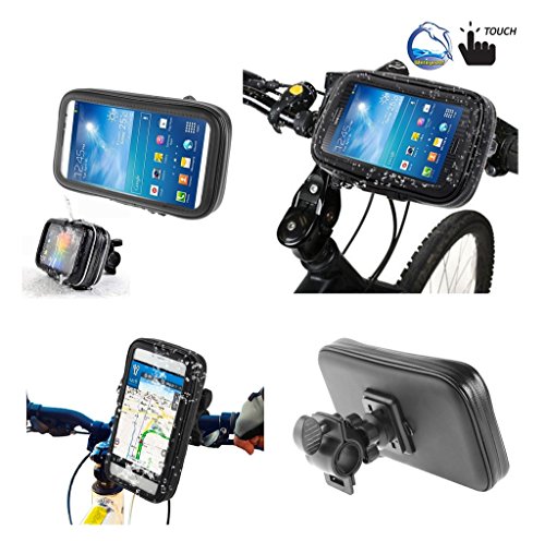 DFV mobile - Professional Support for Bicycle Handlebar and Rotatable Waterproof Motorcycle 360 for Motorola ATRIX 4G - Black