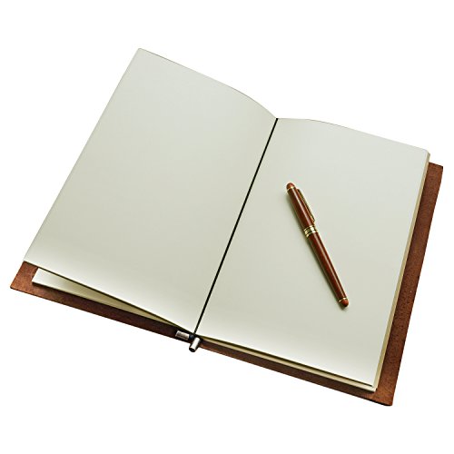 Diario de Cuero Grande | Cuaderno de Viaje Recargable Grande | Perfecto para escribir, dibujar, álbumes de recortes, Regalos para Hombres, Mujeres, Viajeros, Inserciones | Travel Journal 28 x 19