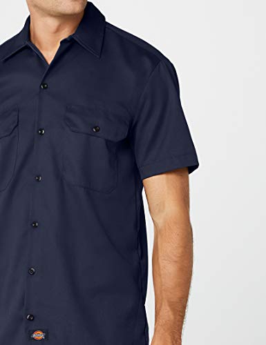 Dickies Short Sleeve Work Shirt Camiseta de Trabajo, Azul Marino (Navy), XXXL para Hombre