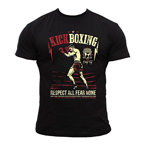 Dirty Ray Artes Marciales MMA Kick Boxing Camiseta Hombre T-Shirt DT9 (L)