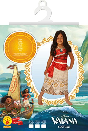 Disney Moana - Disfraz de Vaiana para niña, infantil 5-6 años  (Rubie's 630511-M)