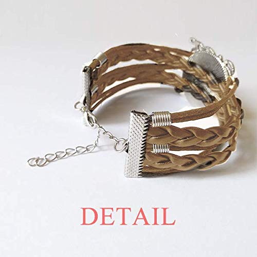 DIYthinker Animal Ocelot - Pulsera de mano con correa de piel y cuerda, doble juego de regalo