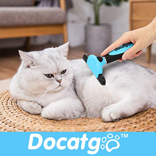 Docatgo Cepillo para Perros y Gatos, Peine Rascador Quitapelos para Mascotas para Limpiar Mascotas Medianas Y Grandes, Reduce Eficazmente La Caida de Pelo hasta 90%