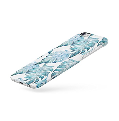 DODOX Tropical Pale Blue Jungle Leaves Floral Pattern Case Compatible with Apple iPhone 6 / iPhone 6S Snap-On Hard Plastic Protective Shell Cover Carcasa