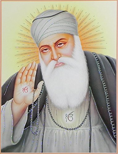 DollsofIndia Guru Nanak – Póster con purpurina – 45,7 x 35,6 cm – sin marco (MY32)