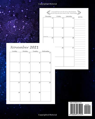 Dream It Believe It Achieve It 2021-2030 Monthly Planner: Night Sky 10 Years Monthly Planner Appointment Calendar 8 x 10 Business Long Term Planner ... With Holidays and Inspirational Quotes