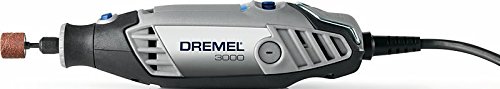 Dremel F0133000JU Multiherramienta 3000, Kit con 5 Accesorios, Velocidad Variable 10.000-33.000 RPM para tallar, Grabar, fresar, amolar, Limpiar, pulir, Cortar y lijar, 130 W, 230 V, Negro, Gris