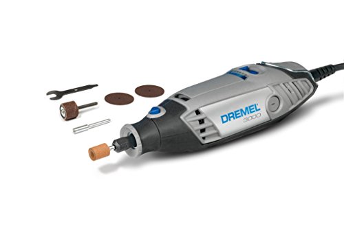 Dremel F0133000JU Multiherramienta 3000, Kit con 5 Accesorios, Velocidad Variable 10.000-33.000 RPM para tallar, Grabar, fresar, amolar, Limpiar, pulir, Cortar y lijar, 130 W, 230 V, Negro, Gris