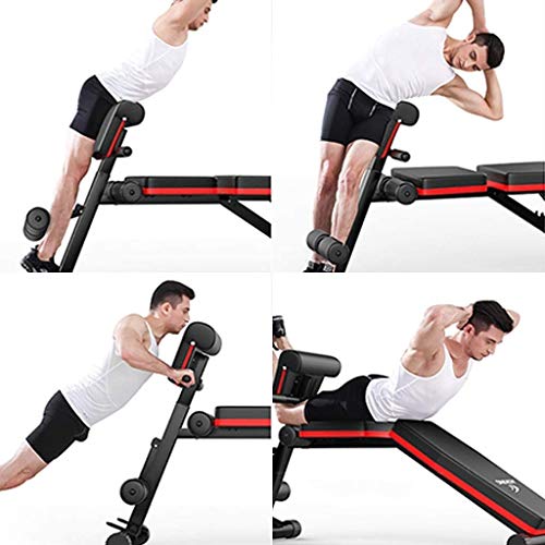 Du hui Gimnasio en casa Peso Ajustable Banco del Entrenamiento Plegable Bench, Ajustable con Mancuernas Benchs heces Romana Presidente se incorpora el Incline Abs Plana