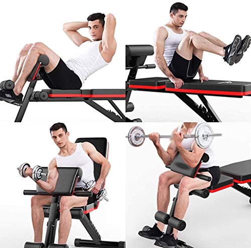 Du hui Gimnasio en casa Peso Ajustable Banco del Entrenamiento Plegable Bench, Ajustable con Mancuernas Benchs heces Romana Presidente se incorpora el Incline Abs Plana