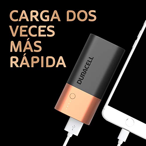 Duracell Powerbank 6700 mAh, batería externa de carga rápida para smartphones y dispositivos con alimentación USB