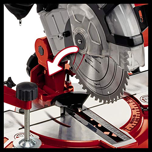 Einhell 4300295 TC-MS 2112 - Ingletadora, corte transversal, 1600 W, 230 V, rojo