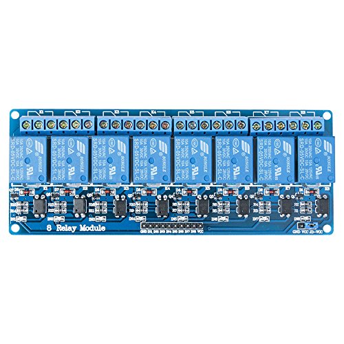 ELEGOO Módulo Relé de 8 Channel DC 5V con Optoacoplador para Arduino UNO R3 MEGA 2560 Proyecto 1280 DSP ARM PIC AVR STM32 Raspberry Pi