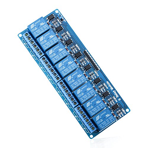 ELEGOO Módulo Relé de 8 Channel DC 5V con Optoacoplador para Arduino UNO R3 MEGA 2560 Proyecto 1280 DSP ARM PIC AVR STM32 Raspberry Pi