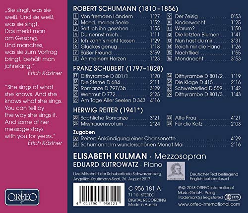 Elisabeth Kulman, Canta Lieder