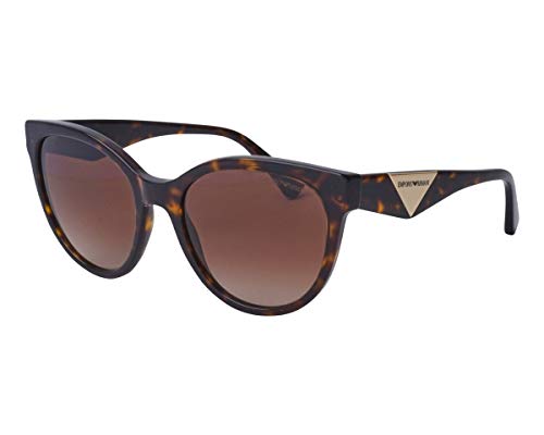 Emporio Armani 0EA4140 Gafas, Dark Havana/Brown Shaded, 55/19/140 para Mujer