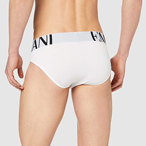 Emporio Armani CC716 Slip, Blanco (White), Medium (Tamaño del Fabricante:M) para Hombre