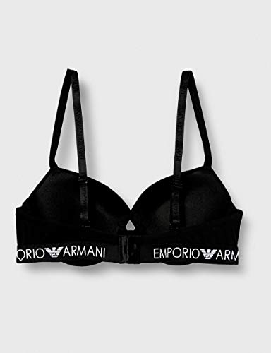 Emporio Armani Underwear Iconic Cotton Sujetador Push Up, Bianco, 36A para Mujer