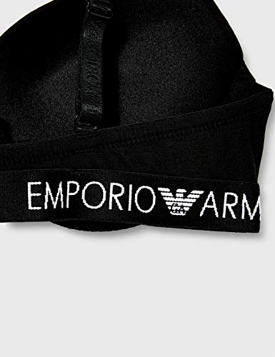 Emporio Armani Underwear Iconic Cotton Sujetador Push Up, Bianco, 36A para Mujer