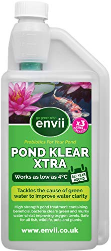 Envii Pond Klear Xtra – Limpia agua verde de estanque Es 3 veces más fuerte que Pond Klear - Trata hasta 40.000 litros