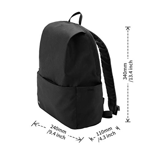 Eono Essentials - Mochila Ultraligera Resistente al Agua, Ideal para Viajes y Actividades al Aire Libre, para Hombre, Mujer y niño (10 L) (Negro)