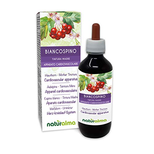 ESPINO BLANCO (Crataegus oxyacantha) hojas y flores Tintura Madre sin alcohol NATURALMA | Extracto líquido gotas 200 ml | Complemento alimenticio | Vegano