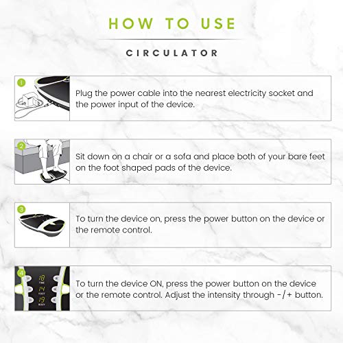 Estimulador Circulatorio Eléctrico - Mejora Circulación Piernas, Masajeador Impulsos Eléctricos, Alivia El Dolor, Electroestimulador Muscular Piernas y Cuerpo, Control Remoto 99 niveles intensidad