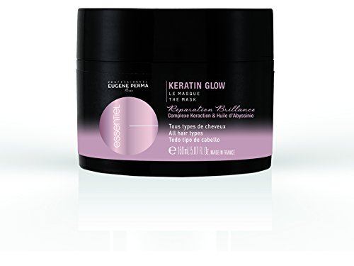 Eugene Perma Keratin Glow – máscara reparadora, profesional, básica, da brillo, 150 ml