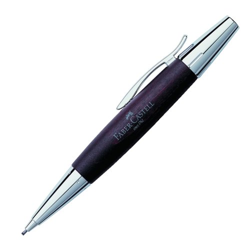 Faber Castell 138381 - Portaminas E-motion, con cuerpo en madera de peral, mina de 1.4 mm, graduación B, color marrón oscuro