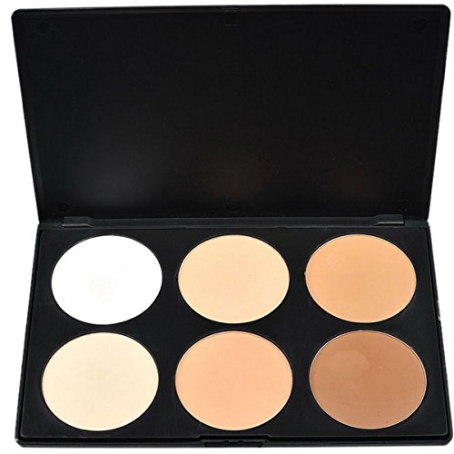 FantasyDay® 6 Colores Cara Polvos Prensados Corrector Camuflaje Paleta de Maquillaje Cosmética #1 - Perfecto para Sso Profesional y Diario