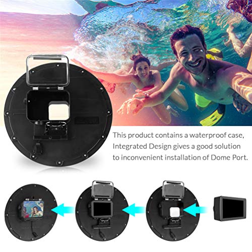 FEIMUOSI para GoPro Dome Port Hero 4 Hero 3 3+, Carcasa subacuática con Pistola de gatillo y Agarre Flotante Fotografía Funda Impermeable Funda Impermeable para GoPro Accesorio