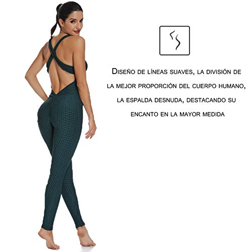 FITTOO Mallas Pantalones Deportivos Leggings Mujer Yoga de Alta Cintura Elásticos y Transpirables para Yoga Running Fitness con Gran Elásticos1370 Verte M