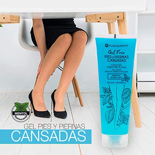 Flor de Mayo, Crema Piernas Cansadas Efecto Frío En Gel, Ayuda Al Cansancio Muscular