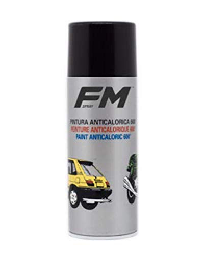 FM Spray Pintura ANTICALÓRICA Negra 600º Satinada, 400ML