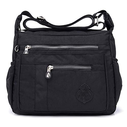 Foino Bolso Bandolera Ligero Bolsos de Moda Mujer Bolsos Escuela Bolsas de Deporte Impermeable Casual Bolsas de Viaje para Escolares