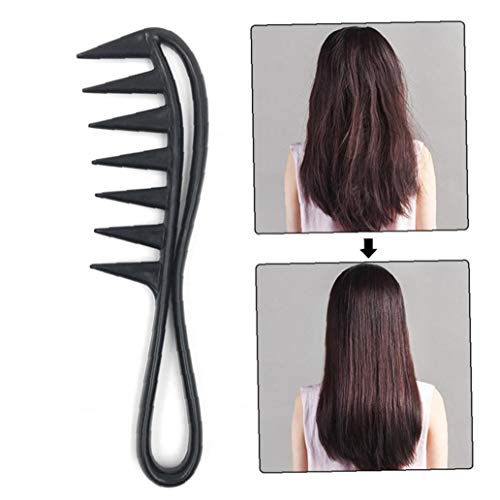 Forma De Dientes Anchos Peine Del Pelo Del Hueso De Pescados Labra La Herramienta Pincel Detangling Peluquería Wet 1pc