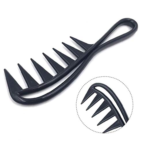 Forma De Dientes Anchos Peine Del Pelo Del Hueso De Pescados Labra La Herramienta Pincel Detangling Peluquería Wet 1pc