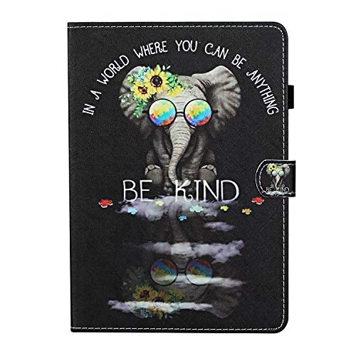 Funda Tablet para Samsung Galaxy Tab A 8.0 (2019)/T290 Carcasa con Soporte Función Diseño PU Cuero Protección Wallet Case Cuero con Auto-Sueño/Estela Ranura Cover para Galaxy T290,Gafas de elefante