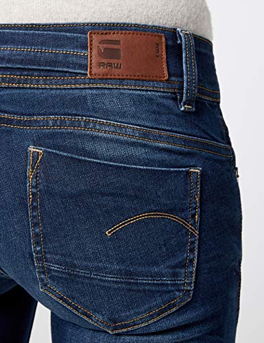 G-STAR RAW Midge Saddle Mid Waist Straight Vaqueros, Dk Aged 6553-89, 26W / 30L para Mujer