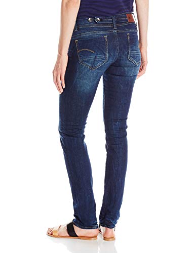 G-STAR RAW Midge Saddle Mid Waist Straight Vaqueros, Dk Aged 6553-89, 26W / 30L para Mujer