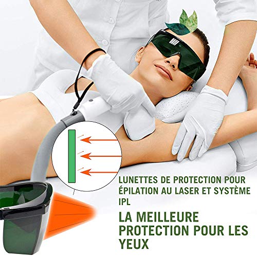 Gafas de protección láser IPL, gafas para equipo de belleza, verde