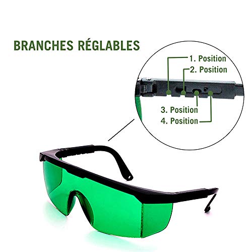 Gafas de protección láser IPL, gafas para equipo de belleza, verde