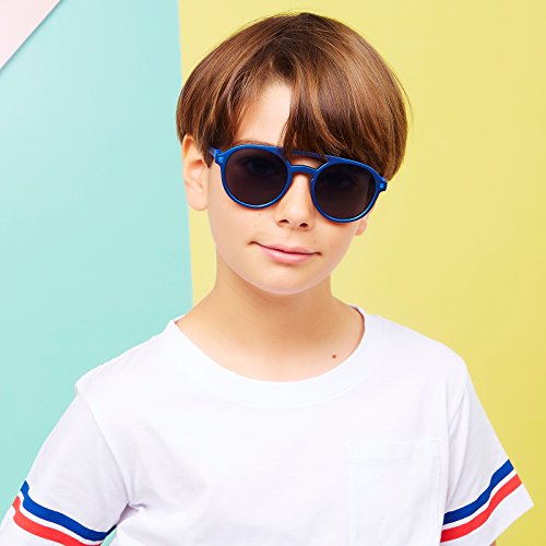 Gafas de sol infantiles de 6 a 9 años - CraZyg-Zag SUN PiZZ - Azul