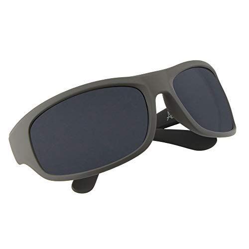 Gafas de sol polarizadas EREBOS | Cat. 4 especialmente oscuras | Protección UV 400 | Para sol extremo: montaña y mar | En caso de fotofobia | 24 g (Antracita | Cristales negros | Tinte gris)