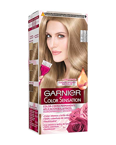 Garnier Color Sensation - Tinte Permanente Rubio Claro 8.1, disponible en más de 20 tonos