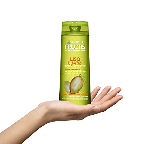 Garnier Fructis Liso & Brillo Champú Pelo Liso, Rebelde o Difícil de alisar - 360 ml